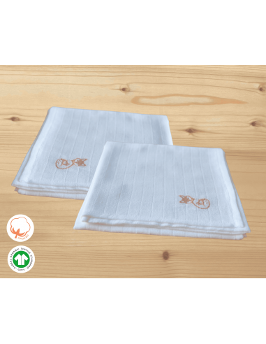 Pack 2 langes Blanc - 100% coton Bio... Pack 2 langes Blanc - 100% coton Bio...