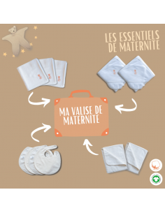 pack toilette premium les essentiels de maternité, 100% coton bio GOTS
