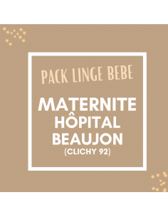 pack maternité linge bébé pour l'hospitalisation à la maternité de l'hôpital beaujon à clichy