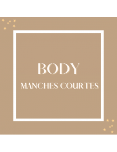 body trois mois blanc courtes à forme croisée à plat 2