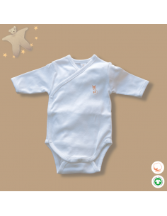 body trois mois blanc courtes à forme croisée à plat