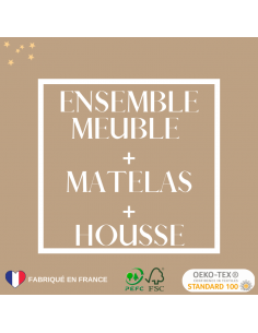 descriptif du meuble enfant avec " utilisations : mini canapé, bureau et assise haute 2