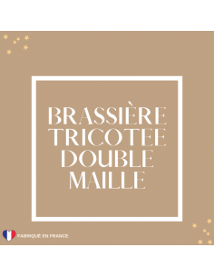Brassière tricotée blanche à plat 2