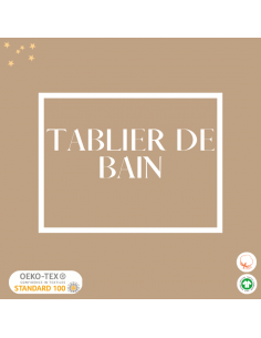 Tablier de bain pour le bain et la toilette de bébé en coton bio GOTS 2
