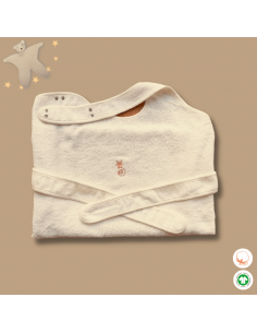 Tablier de bain pour le bain et la toilette de bébé en coton bio GOTS
