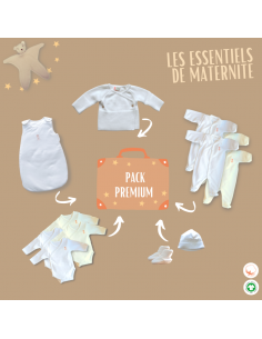 pack maternité premium pour le linge de bébé à préparer avec sa valise de maternité